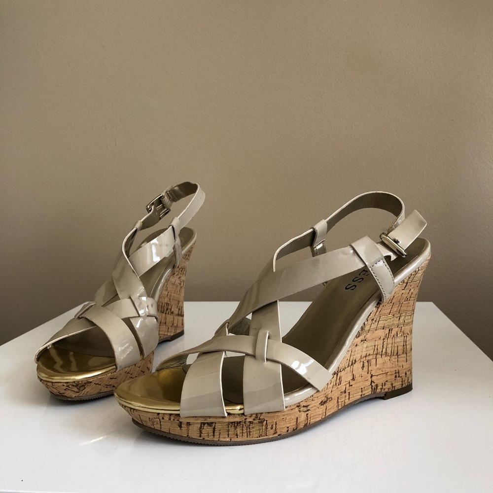 Beige Guess wedges